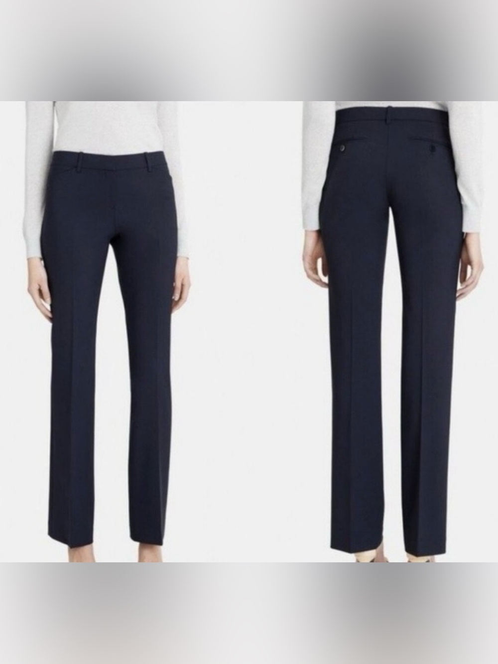 Theory Women’s Classic Straight-Leg Dress Pants in navy